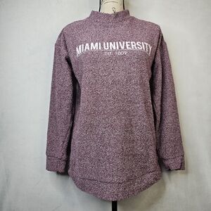 Wooly threads Y2k miami university mockneck sweater sz s